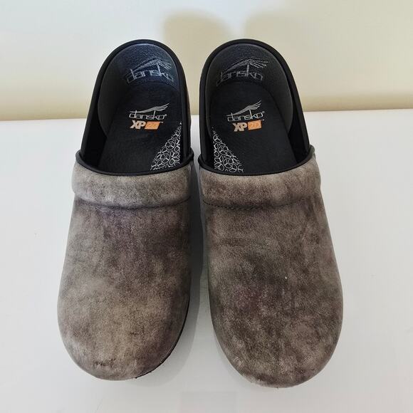 Dansko XP 2.0 Slate Marbled Nubuck Leather Clog Purple Gray Size EU 38 US 7.5 8 - Picture 4 of 9